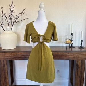 Free People Olive Backless Dress